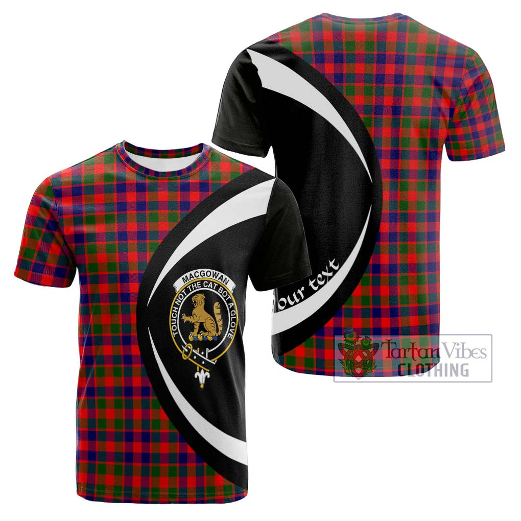 MacGowan (McGowan) Tartan Cotton T-shirt with Family Crest Circle Style Kid's Shirt - Tartan Vibes Clothing