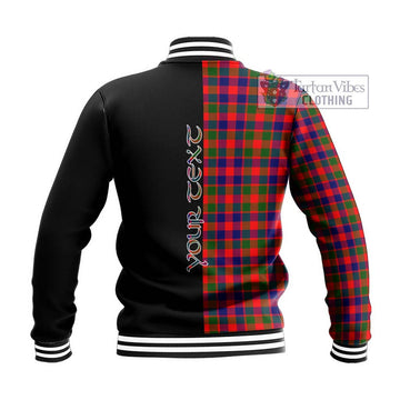 MacGowan (McGowan) Tartan Baseball Jacket with Family Crest and Half Of Me Style - Tartan Vibes Clothing