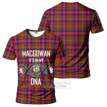 MacGowan (McGowan) Tartan T-Shirt with Family Crest DNA In Me Style - Tartan Vibes Clothing