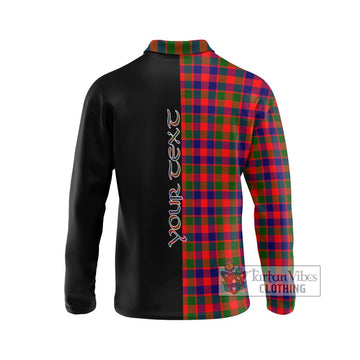MacGowan (McGowan) Tartan Long Sleeve Polo Shirt with Family Crest and Half Of Me Style - Tartan Vibes Clothing