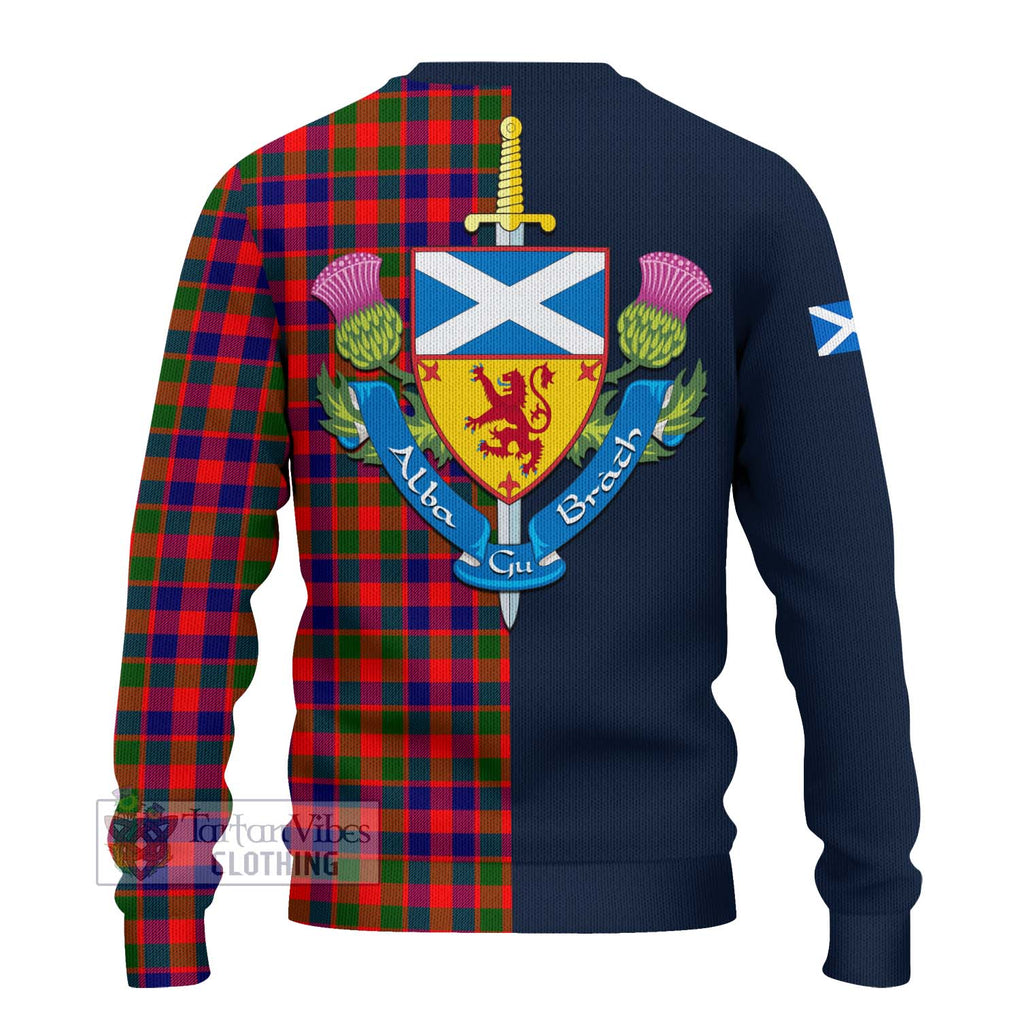MacGowan (McGowan) Tartan Ugly Sweater Alba with Scottish Lion Royal Arm Half Style - Tartan Vibes Clothing