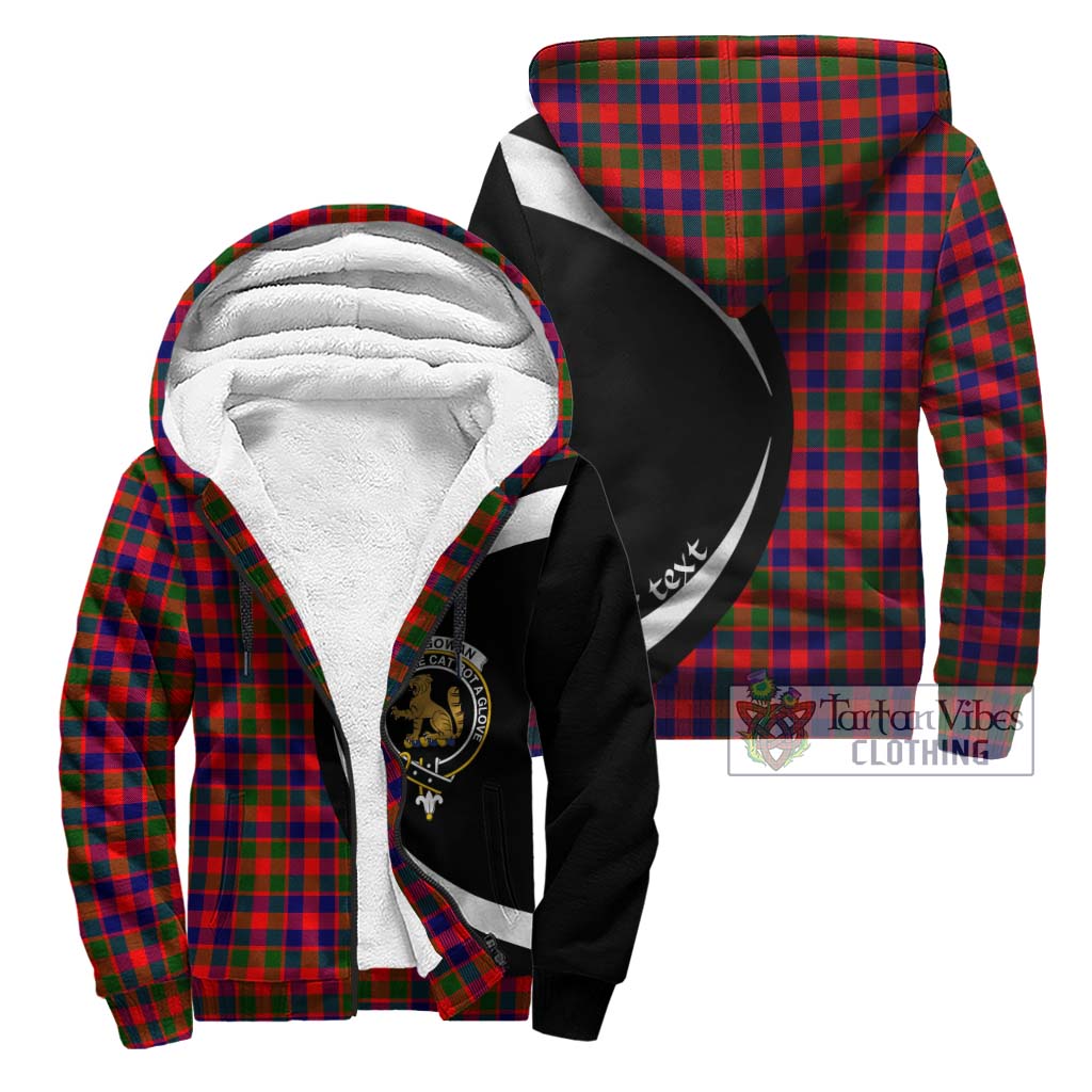 MacGowan (McGowan) Tartan Sherpa Hoodie with Family Crest Circle Style Unisex - Tartan Vibes Clothing