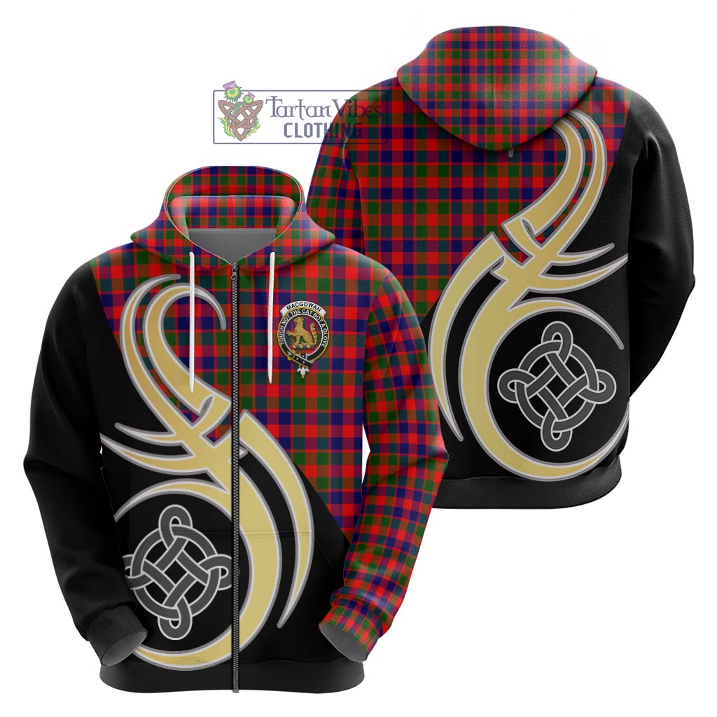 MacGowan (McGowan) Tartan Hoodie with Family Crest and Celtic Symbol Style - Tartan Vibes Clothing