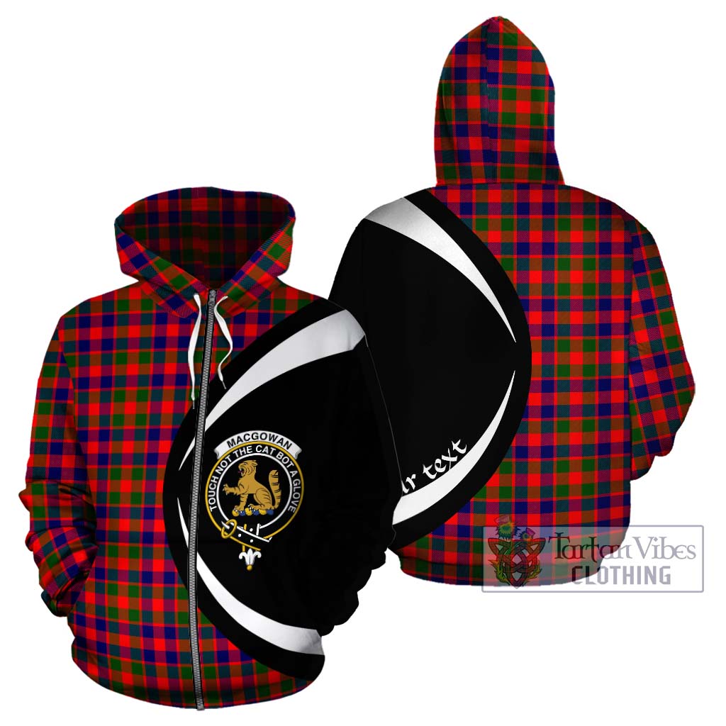 MacGowan (McGowan) Tartan Hoodie with Family Crest Circle Style - Tartan Vibes Clothing