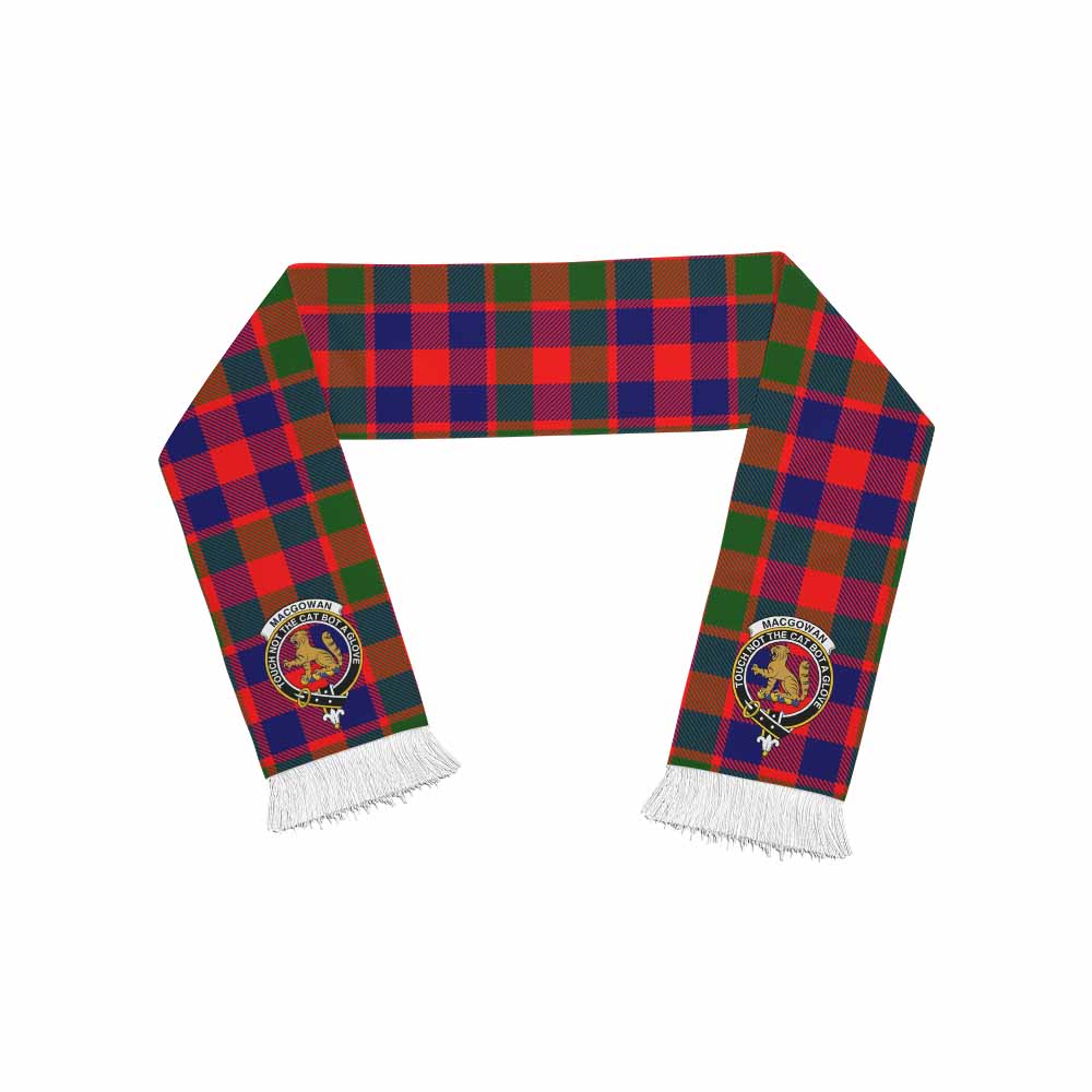 MacGowan (McGowan) Tartan Ruffneck Scarf with Family Crest One Size 67.7*6.7 inches - Tartan Vibes Clothing
