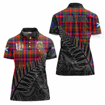 MacGowan (McGowan) Crest Tartan Women's Polo Shirt with New Zealand Silver Fern Half Style Women - Tartan Vibes Clothing