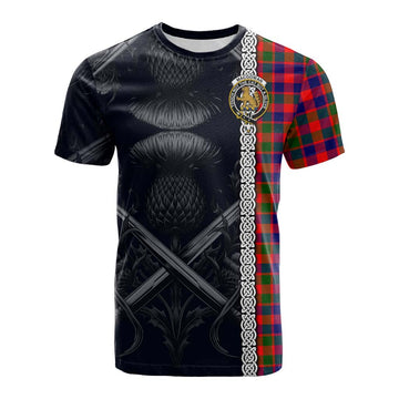 MacGowan (McGowan) Tartan Cotton T-shirt with Family Crest Cross Sword Thistle Celtic Vibes Kid's Shirt - Tartan Vibes Clothing