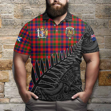 MacGowan (McGowan) Crest Tartan Polo Shirt with New Zealand Silver Fern Half Style Kid - Tartan Vibes Clothing