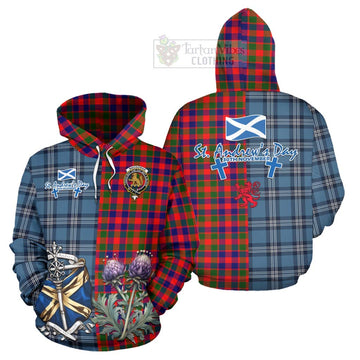 MacGowan (McGowan) Tartan Hoodie Happy St. Andrew's Day Half Tartan Style Zip Hoodie - Tartan Vibes Clothing