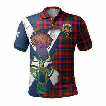 Tartan Vibes Clothing MacGowan (McGowan) Tartan Family Crest Polo Shirt Scottish Thistle Celtic Inspired
