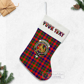 MacGowan (McGowan) Tartan Family Crest Christmas Stocking with Personalized Text - Tartan Vibes Clothing