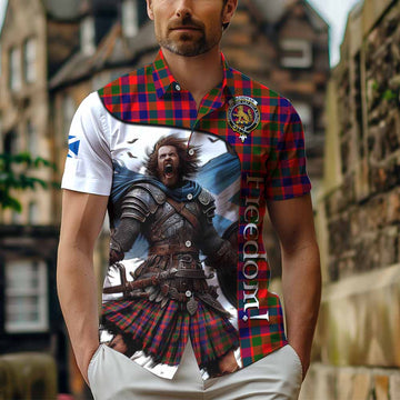 MacGowan (McGowan) Crest Tartan Hawaiian Shirt Inspired by the Freedom of Scottish Warrior Kid - Tartan Vibes Clothing