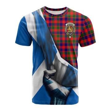 MacGowan (McGowan) Tartan Cotton T-shirt with Family Crest Scotland Patriotic Style Kid's Shirt - Tartan Vibes Clothing
