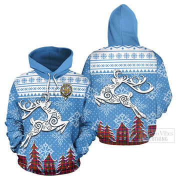 MacGowan (McGowan) Clan Christmas Hoodie Celtic Reindeer Style Zip Hoodie - Tartan Vibes Clothing