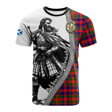 MacGowan (McGowan) Tartan Clan Crest Cotton T-shirt with Highlander Warrior Celtic Style Kid's Shirt - Tartan Vibes Clothing
