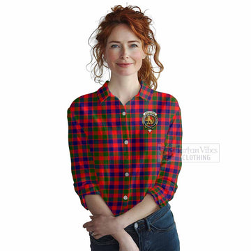 MacGowan (McGowan) Tartan Women's Casual Shirt with Family Crest DNA In Me Style Female - Tartan Vibes Clothing