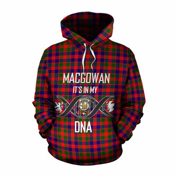 MacGowan (McGowan) Tartan Cotton Hoodie with Family Crest DNA In Me Style Pullover Hoodie XS - Tartan Vibes Clothing