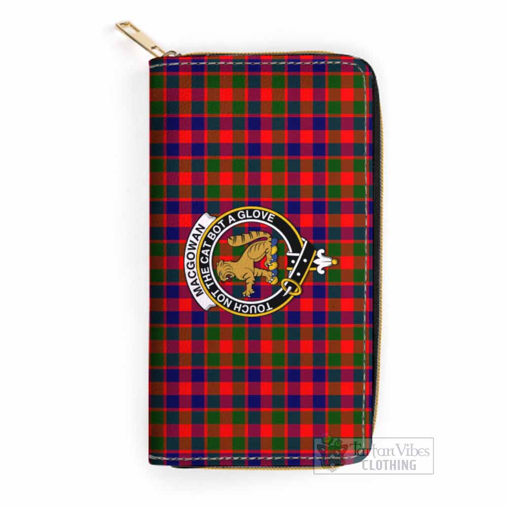 MacGowan (McGowan) Tartan Women's Leather Wallet with Family Crest One Size 19.7*10.5*3.5 cm - Tartan Vibes Clothing