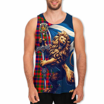 MacGowan (McGowan) Tartan Family Crest Men's Tank Top with Scottish Majestic Lion Men - Tartan Vibes Clothing