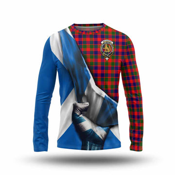 MacGowan (McGowan) Tartan Long Sleeve T-Shirt with Family Crest Scotland Patriotic Style Unisex - Tartan Vibes Clothing