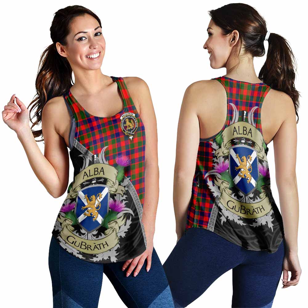 MacGowan (McGowan) Tartan Family Crest Women's Racerback Tanks Lion Rampant Royal Thistle Shield Celtic Inspired 4XL - Tartan Vibes Clothing