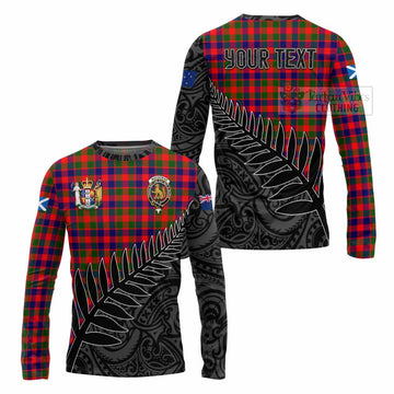 MacGowan (McGowan) Crest Tartan Long Sleeve T-Shirt with New Zealand Silver Fern Half Style Unisex - Tartan Vibes Clothing