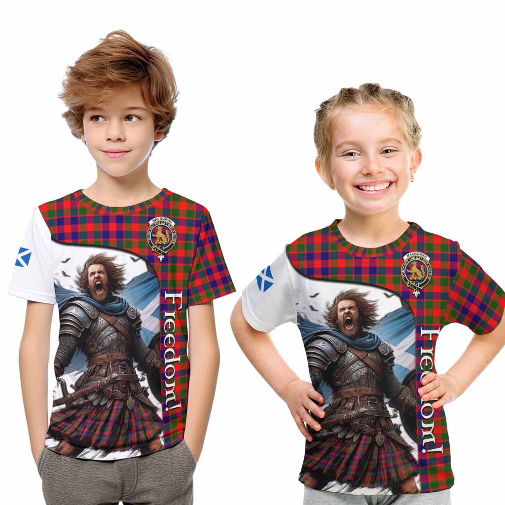 MacGowan (McGowan) Crest Tartan Kid T-Shirt Inspired by the Freedom of Scottish Warrior Youth XL Size14 - Tartan Vibes Clothing