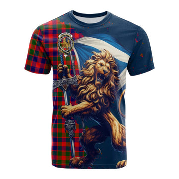 MacGowan (McGowan) Tartan Family Crest Cotton T-shirt with Scottish Majestic Lion Kid's Shirt - Tartan Vibes Clothing