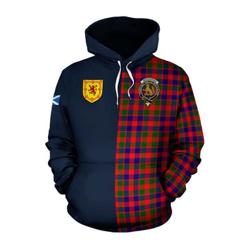 MacGowan (McGowan) Tartan Cotton Hoodie Alba with Scottish Lion Royal Arm Half Style Pullover Hoodie XS - Tartan Vibes Clothing