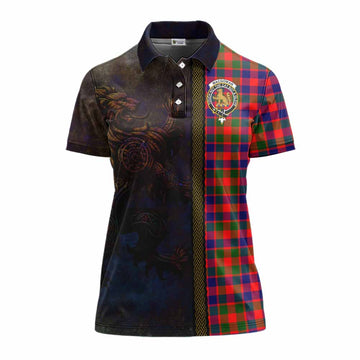 MacGowan (McGowan) Tartan Family Crest Women's Polo Shirt Alba Gu Brath Be Brave Lion Ancient Style Women - Tartan Vibes Clothing