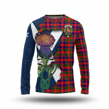 Tartan Vibes Clothing MacGowan (McGowan) Tartan Family Crest Long Sleeve T-Shirt Scottish Thistle Celtic Inspired
