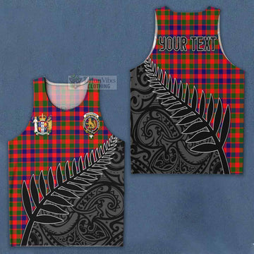 MacGowan (McGowan) Crest Tartan Men's Tank Top with New Zealand Silver Fern Half Style Men - Tartan Vibes Clothing