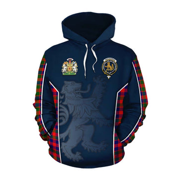 MacGowan (McGowan) Tartan Cotton Hoodie with Family Crest and Lion Rampant Vibes Sport Style Pullover Hoodie XS - Tartan Vibes Clothing