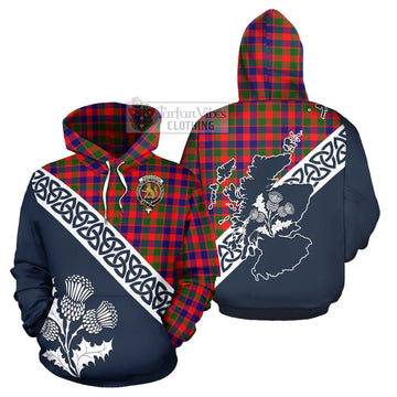 MacGowan (McGowan) Tartan Hoodie Featuring Thistle and Scotland Map Zip Hoodie - Tartan Vibes Clothing