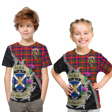MacGowan (McGowan) Tartan Family Crest Kid T-Shirt Lion Rampant Royal Thistle Shield Celtic Inspired Youth XL Size14 - Tartan Vibes Clothing