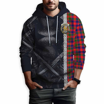 MacGowan (McGowan) Tartan Hoodie with Family Crest Cross Sword Thistle Celtic Vibes Pullover Hoodie - Tartan Vibes Clothing