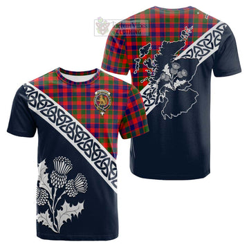 MacGowan (McGowan) Tartan Cotton T-shirt Featuring Thistle and Scotland Map Kid's Shirt - Tartan Vibes Clothing