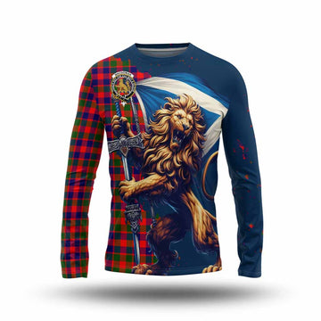 MacGowan (McGowan) Tartan Family Crest Long Sleeve T-Shirt with Scottish Majestic Lion Unisex - Tartan Vibes Clothing