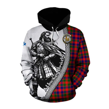 MacGowan (McGowan) Tartan Clan Crest Cotton Hoodie with Highlander Warrior Celtic Style Pullover Hoodie XS - Tartan Vibes Clothing