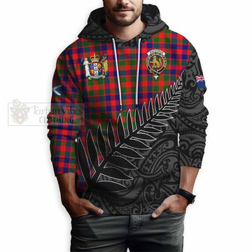 MacGowan (McGowan) Crest Tartan Hoodie with New Zealand Silver Fern Half Style - Tartan Vibes Clothing