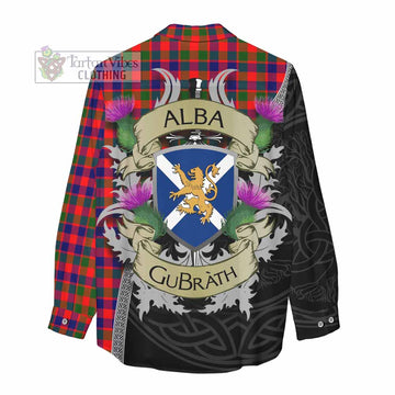 MacGowan (McGowan) Tartan Family Crest Women's Casual Shirt Lion Rampant Royal Thistle Shield Celtic Inspired - Tartan Vibes Clothing