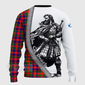 MacGowan (McGowan) Tartan Clan Crest Knitted Sweater with Highlander Warrior Celtic Style - Tartan Vibes Clothing