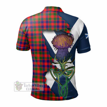 Tartan Vibes Clothing MacGowan (McGowan) Tartan Family Crest Polo Shirt Scottish Thistle Celtic Inspired