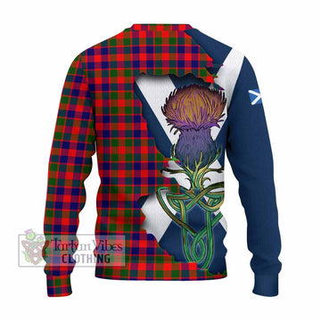 Tartan Vibes Clothing MacGowan (McGowan) Tartan Family Crest Knitted Sweater Scottish Thistle Celtic Inspired
