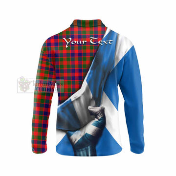 MacGowan (McGowan) Tartan Long Sleeve Polo Shirt with Family Crest Scotland Patriotic Style - Tartan Vibes Clothing