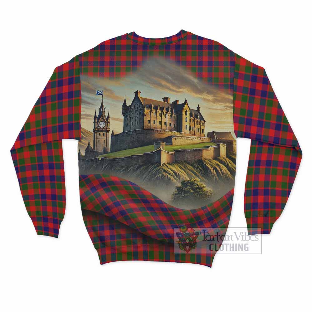 MacGowan (McGowan) Tartan Family Crest Sweatshirt with Scottish Ancient Castle Style - Tartan Vibes Clothing