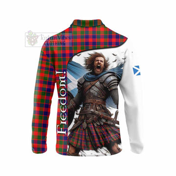 MacGowan (McGowan) Crest Tartan Long Sleeve Polo Shirt Inspired by the Freedom of Scottish Warrior - Tartan Vibes Clothing