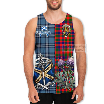 MacGowan (McGowan) Tartan Men's Tank Top Happy St. Andrew's Day Half Tartan Style - Tartan Vibes Clothing