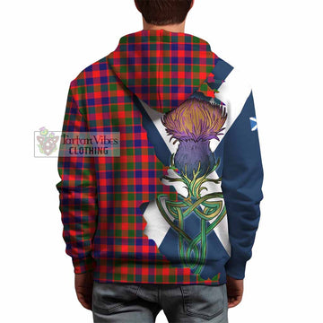Tartan Vibes Clothing MacGowan (McGowan) Tartan Family Crest Hoodie Scottish Thistle Celtic Inspired