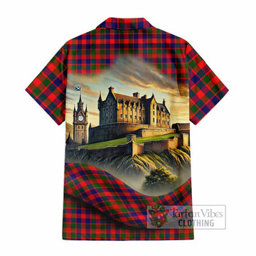 MacGowan (McGowan) Tartan Family Crest Hawaiian Shirt with Scottish Ancient Castle Style - Tartan Vibes Clothing